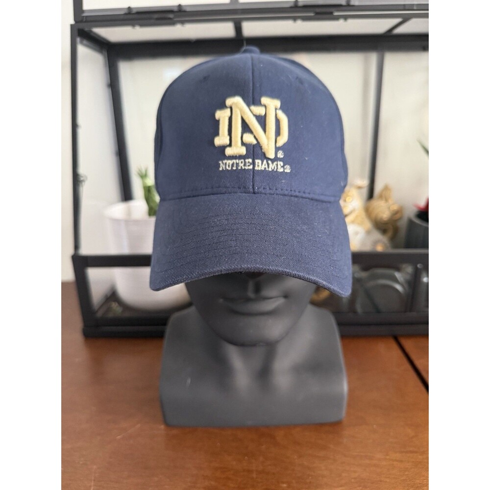 VTG 90s Sports Specialties Notre Dame Hat Plain Logo Gold & Navy Blue